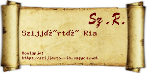 Szijjártó Ria névjegykártya